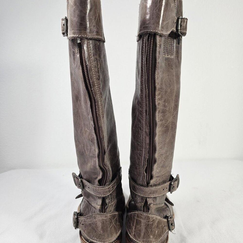 Belstaff Trialmaster 1955 Low Heel Leather Biker Boots Brown Womans EU 37 US 6.5 - Picture 8 of 14